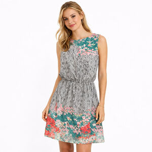 Women's Sam Edelman XS Floral Blouson Sleeveless Dress